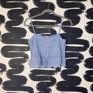 Blue Crop Top